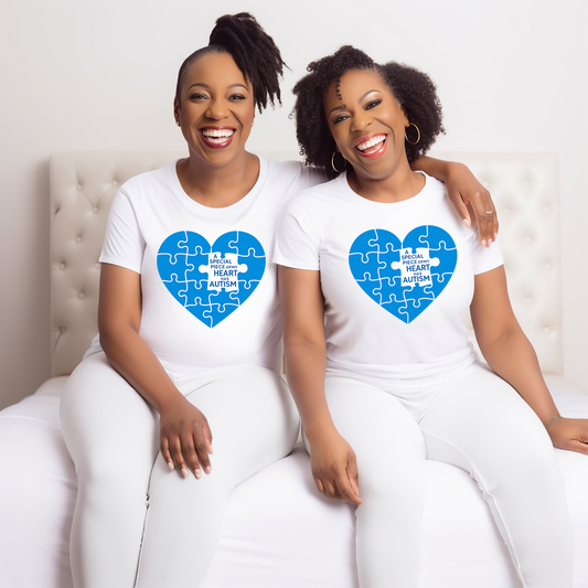 Autism Puzzle Heart T-Shirt – "A Special Piece of My Heart" Awareness Tee