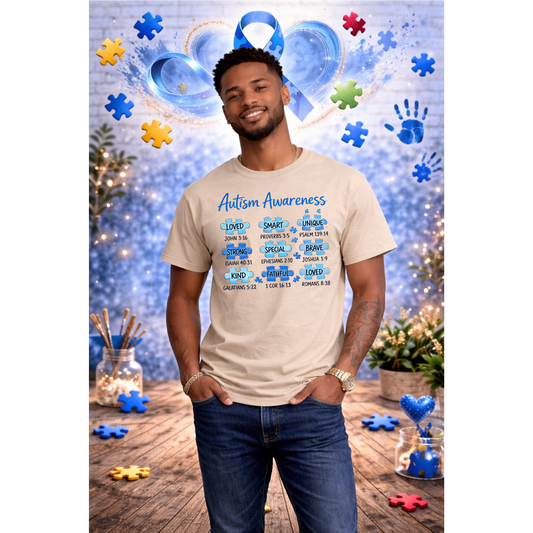 Autism Awareness Bible Verse Puzzle Tee