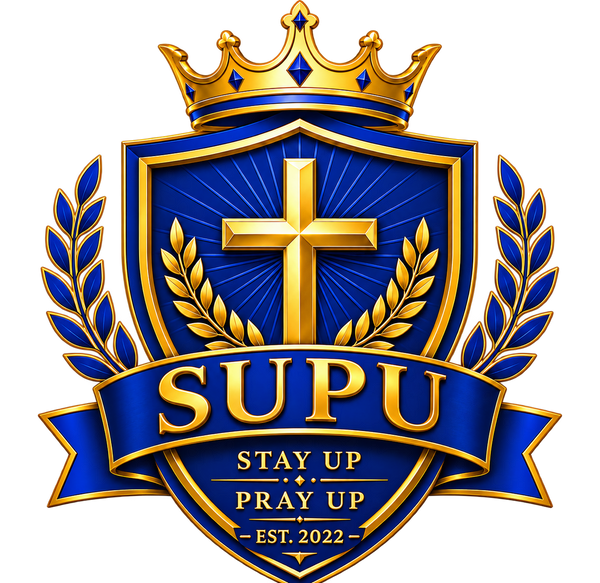 Stay Up Pray Up crest logo