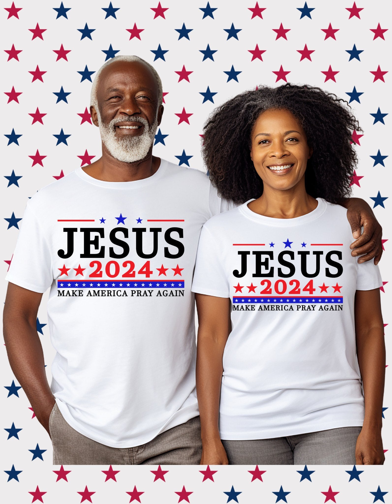 JESUS 2024 - Make America Pray Again Christian T-Shirt - Stay Up Pray Up