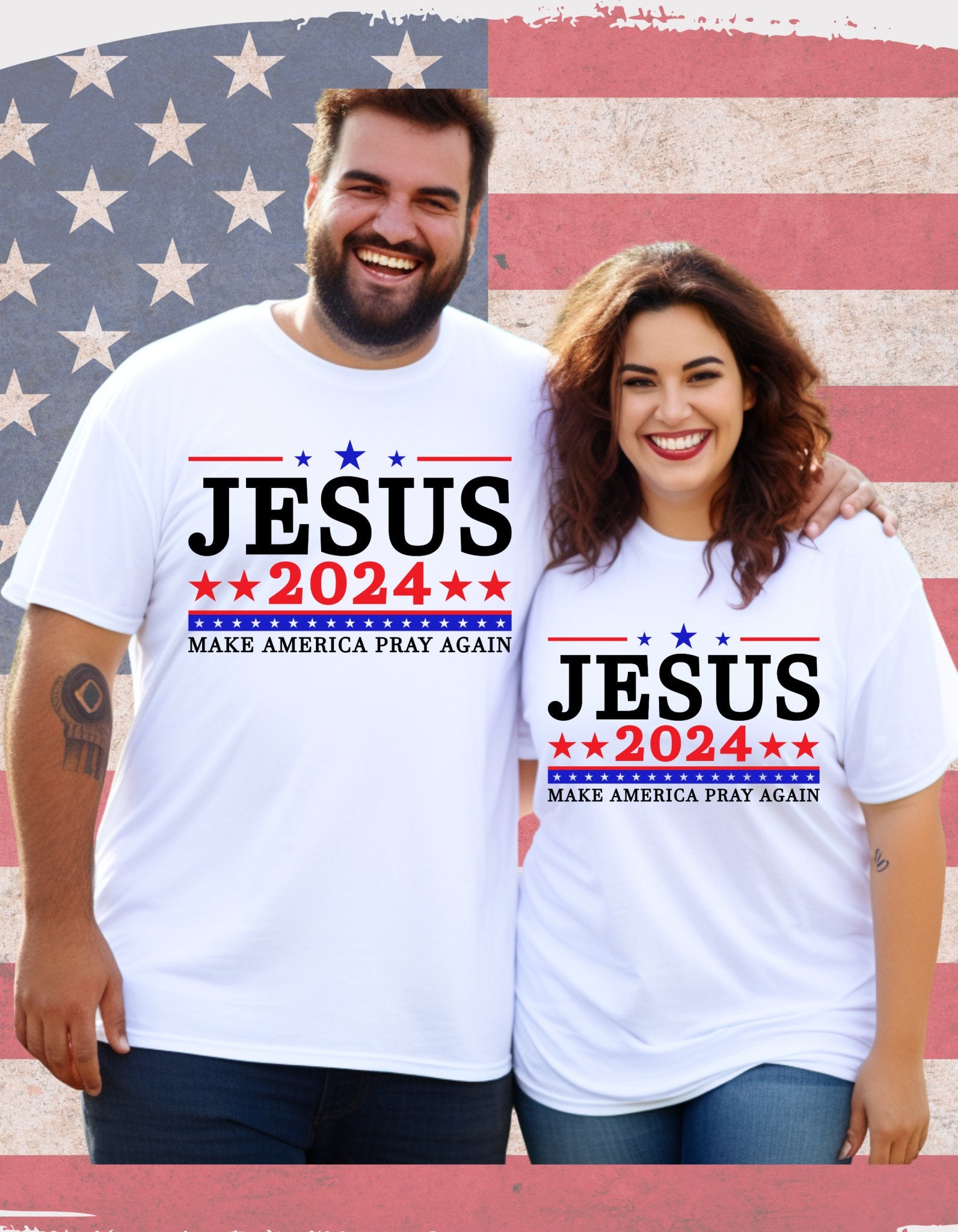 JESUS 2024 - Make America Pray Again Christian T-Shirt - Stay Up Pray Up